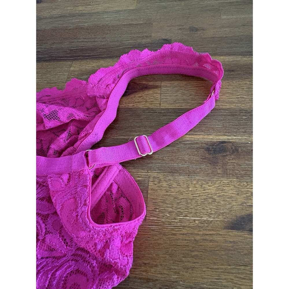 Smart & Sexy Women's Signature Lace Unlined Underwire‎ Bra 40D Hot Pink - Picture 10 of 16